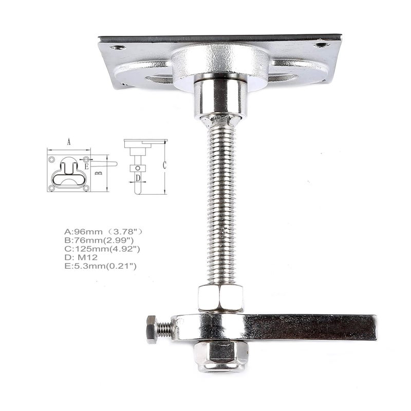 Mxeol Boat Cam Latch Marine Hatch Latches Flush Turning Lock Lift Handle Stainless Steel W/Fasteners - Image 3